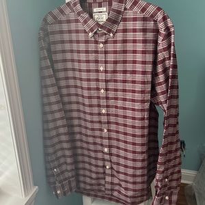Jos A Bank Red Plaid Mens Shirt